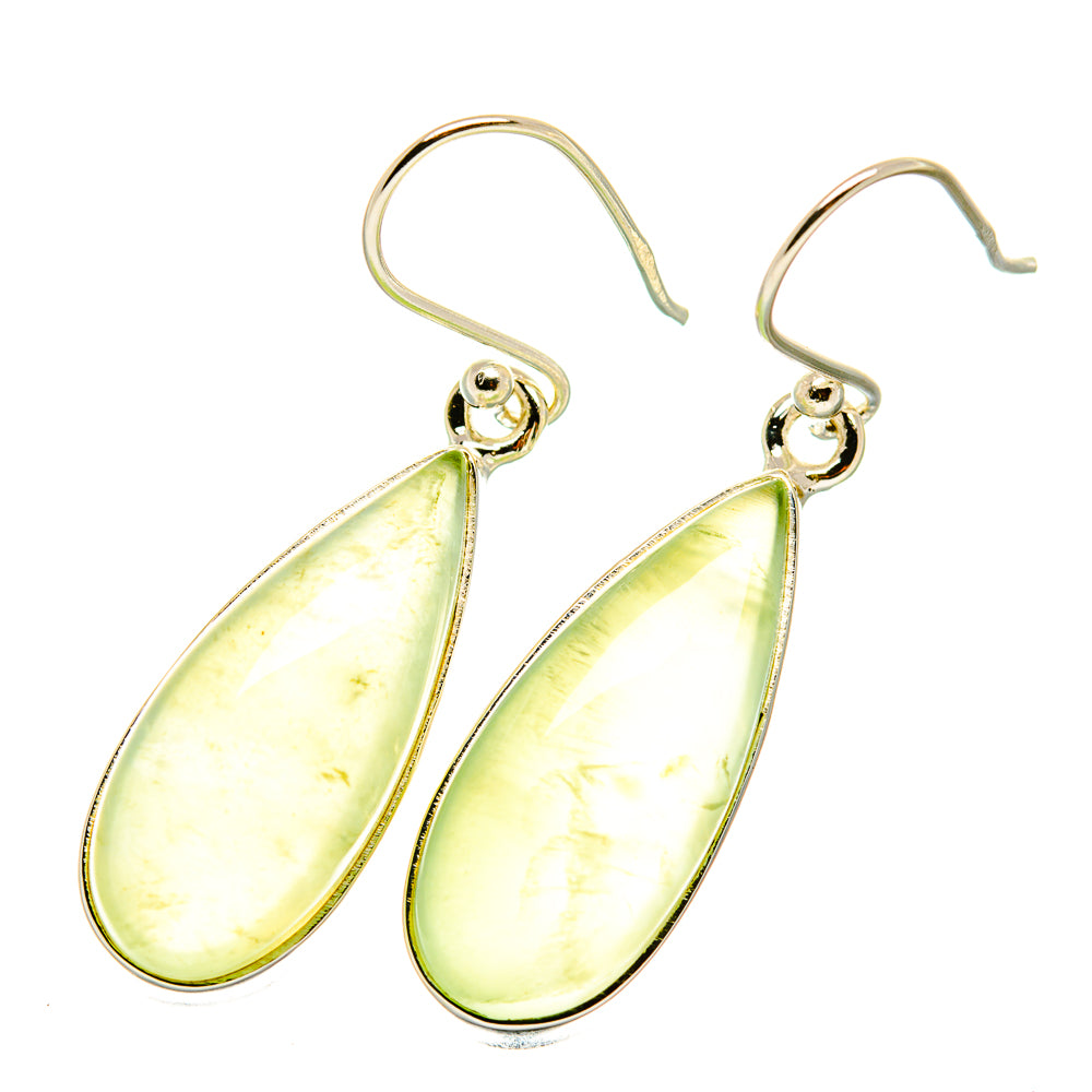 Prehnite Earrings handcrafted by Anasilvercos - EARR418012