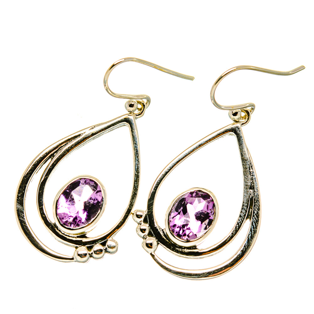 Amethyst Earrings handcrafted by Anasilvercos - EARR418015