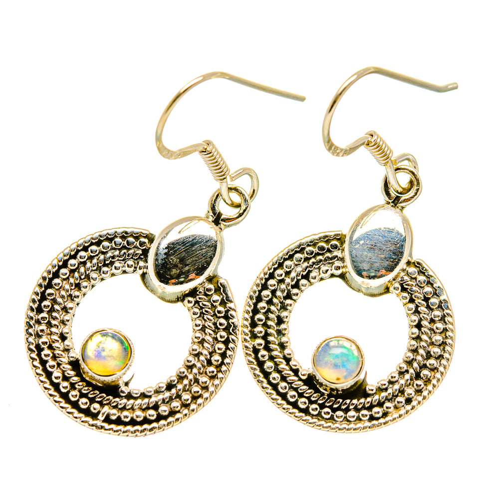 Ethiopian Opal Earrings handcrafted by Anasilvercos - EARR418037
