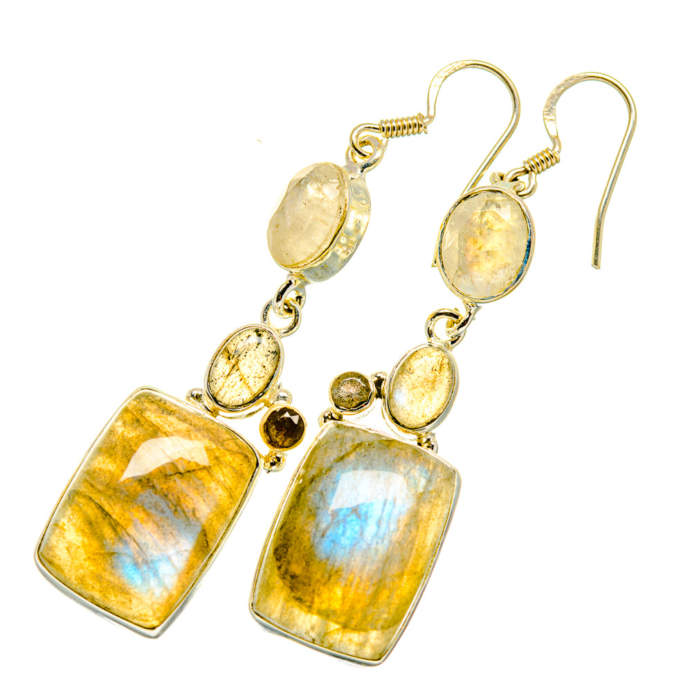 Labradorite Earrings handcrafted by Anasilvercos - EARR418045