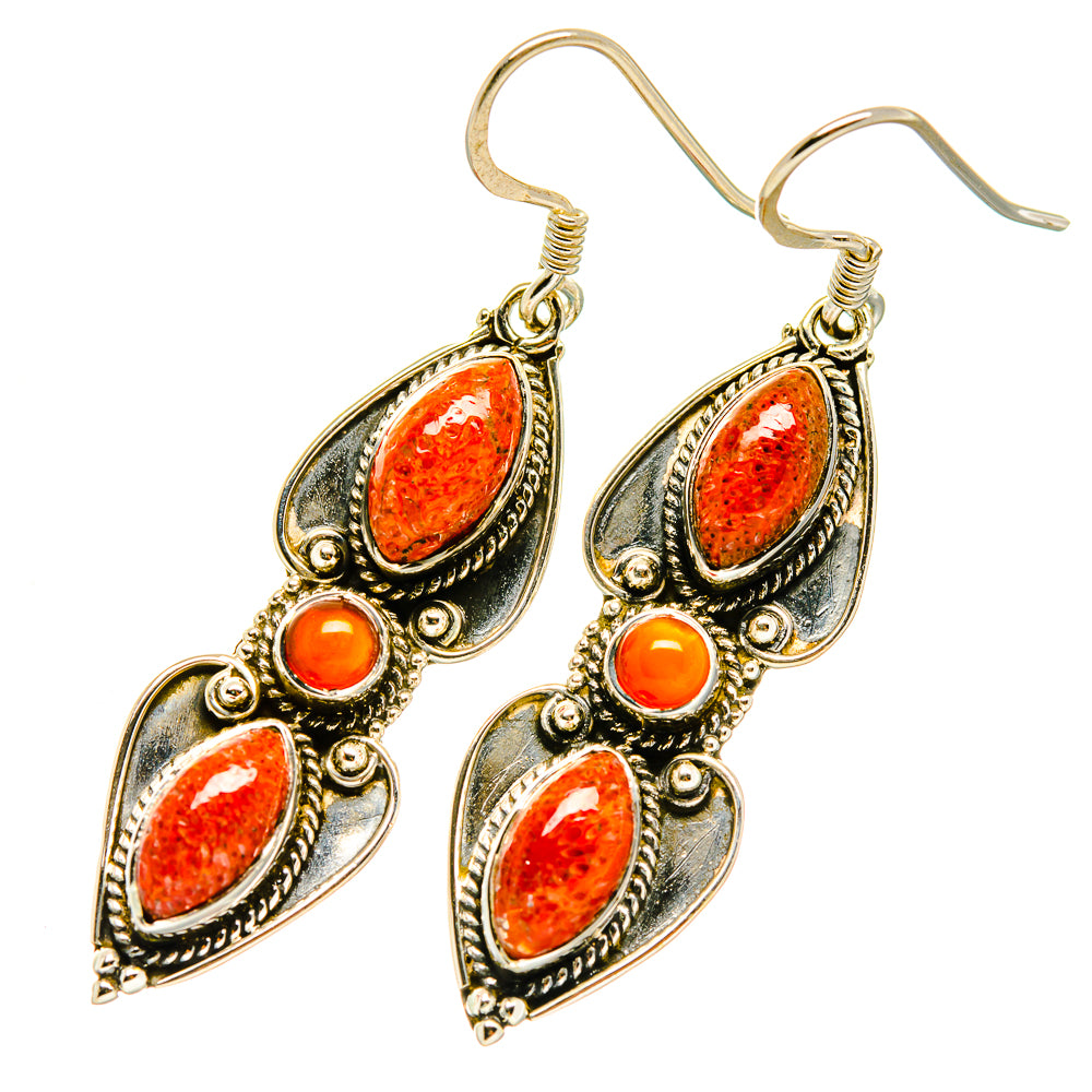 Sponge Coral Earrings handcrafted by Anasilvercos - EARR418049