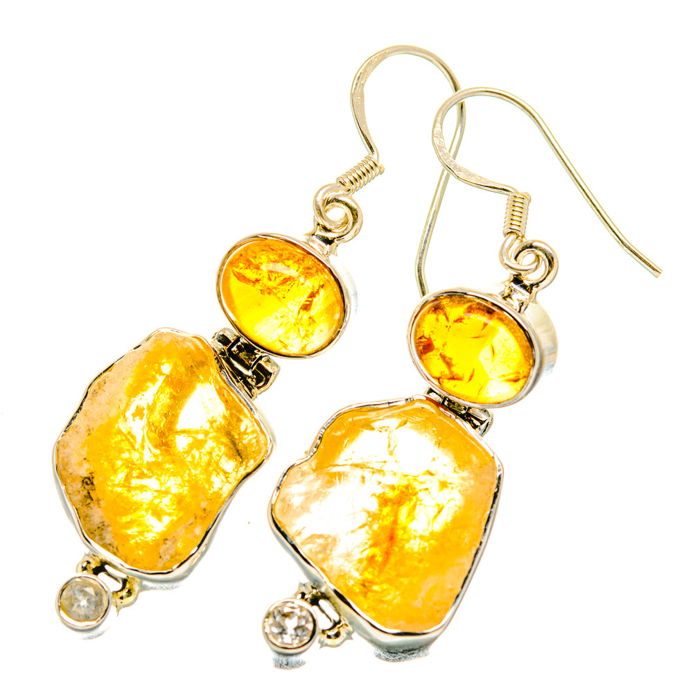 Citrine Earrings handcrafted by Anasilvercos - EARR418051
