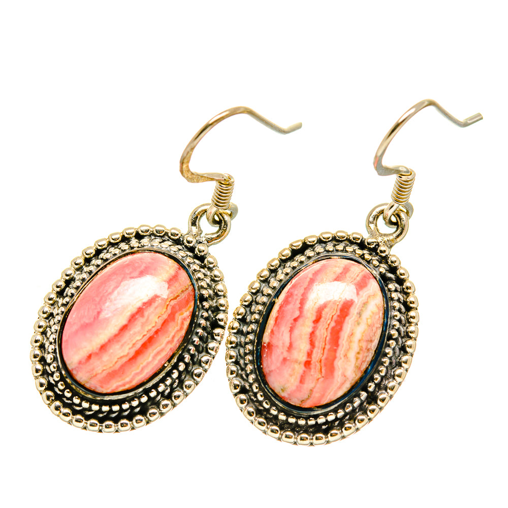 Rhodochrosite Earrings handcrafted by Anasilvercos - EARR418054