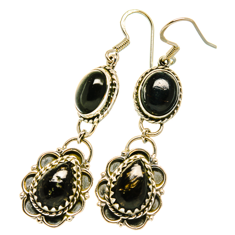 Black Onyx Earrings handcrafted by Anasilvercos - EARR418057