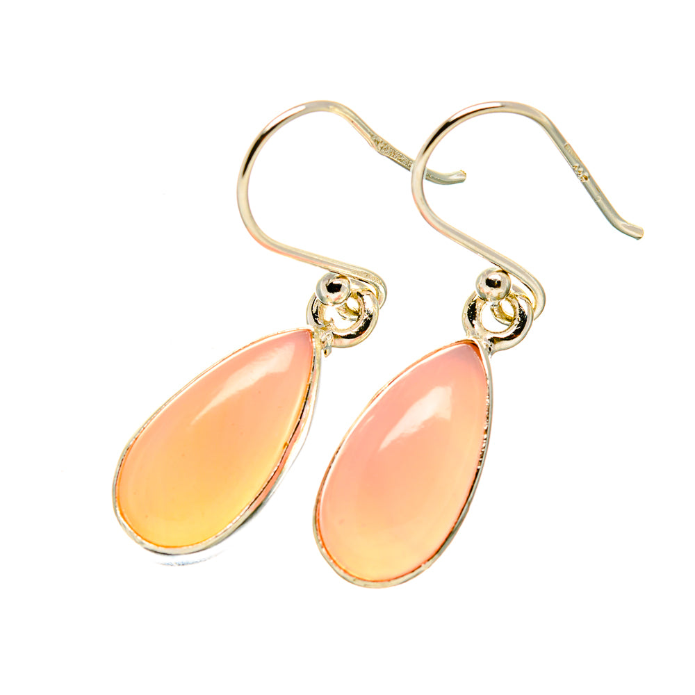 Pink Opal Earrings handcrafted by Anasilvercos - EARR418064