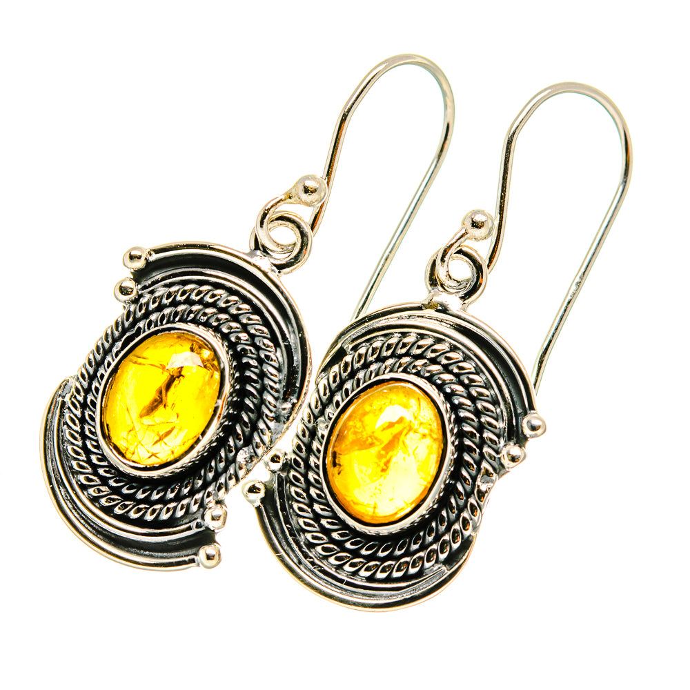 Citrine Earrings handcrafted by Anasilvercos - EARR418070