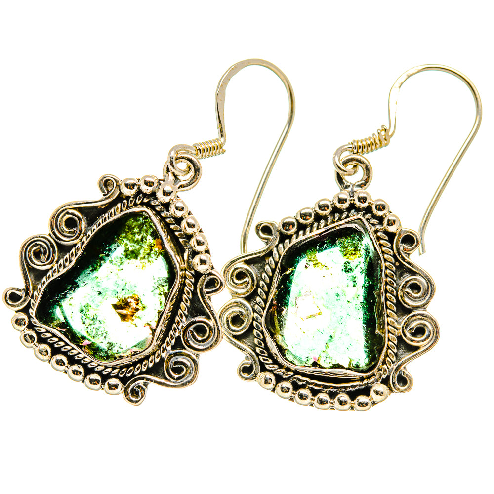 Green Tourmaline Earrings handcrafted by Anasilvercos - EARR418071