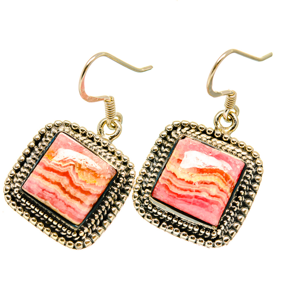 Rhodochrosite Earrings handcrafted by Anasilvercos - EARR418075