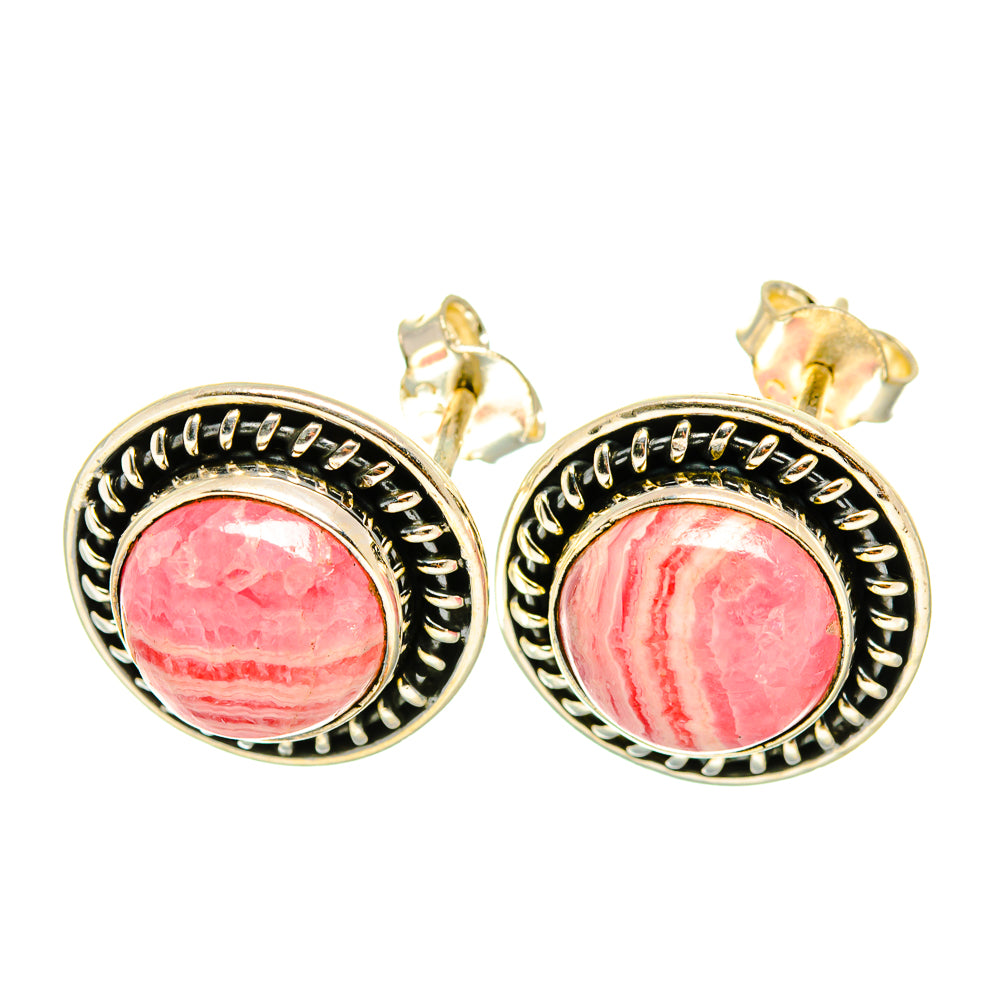 Rhodochrosite Earrings handcrafted by Anasilvercos - EARR418077