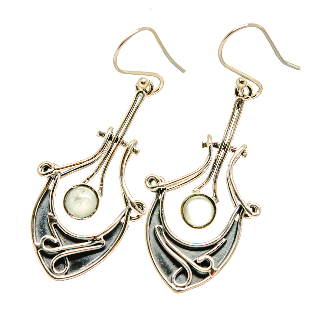 Rainbow Moonstone Earrings handcrafted by Anasilvercos - EARR418092