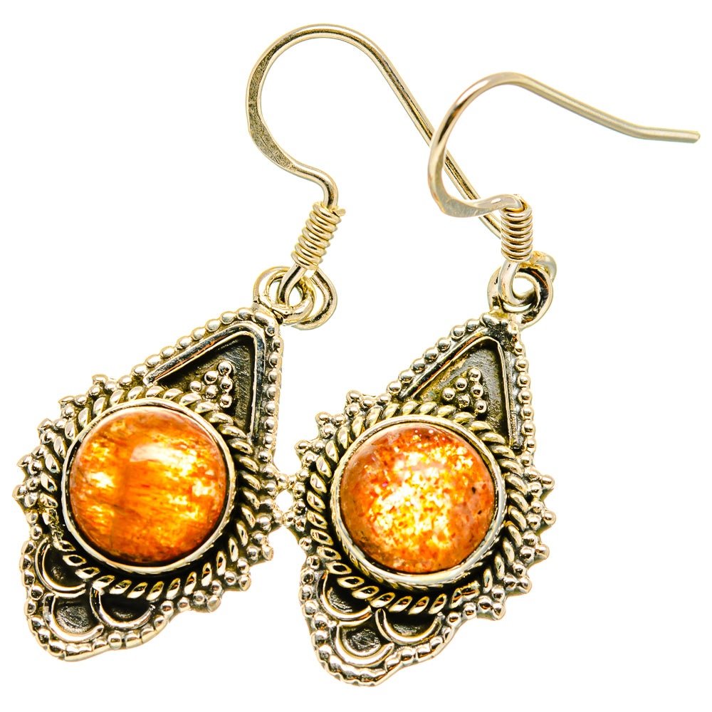 Sunstone Earrings handcrafted by Anasilvercos - EARR418110