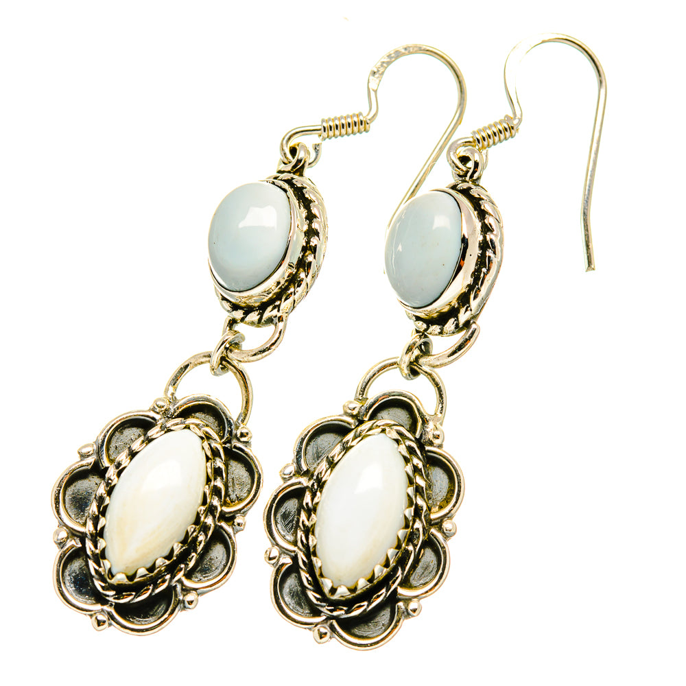 Owyhee Opal, Moonstone Earrings handcrafted by Anasilvercos - EARR418115