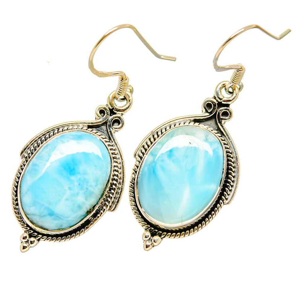 Larimar Earrings handcrafted by Anasilvercos - EARR418142
