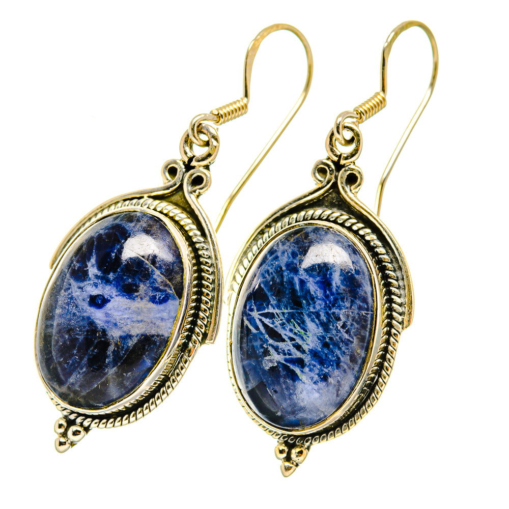 Sodalite Earrings handcrafted by Anasilvercos - EARR418143
