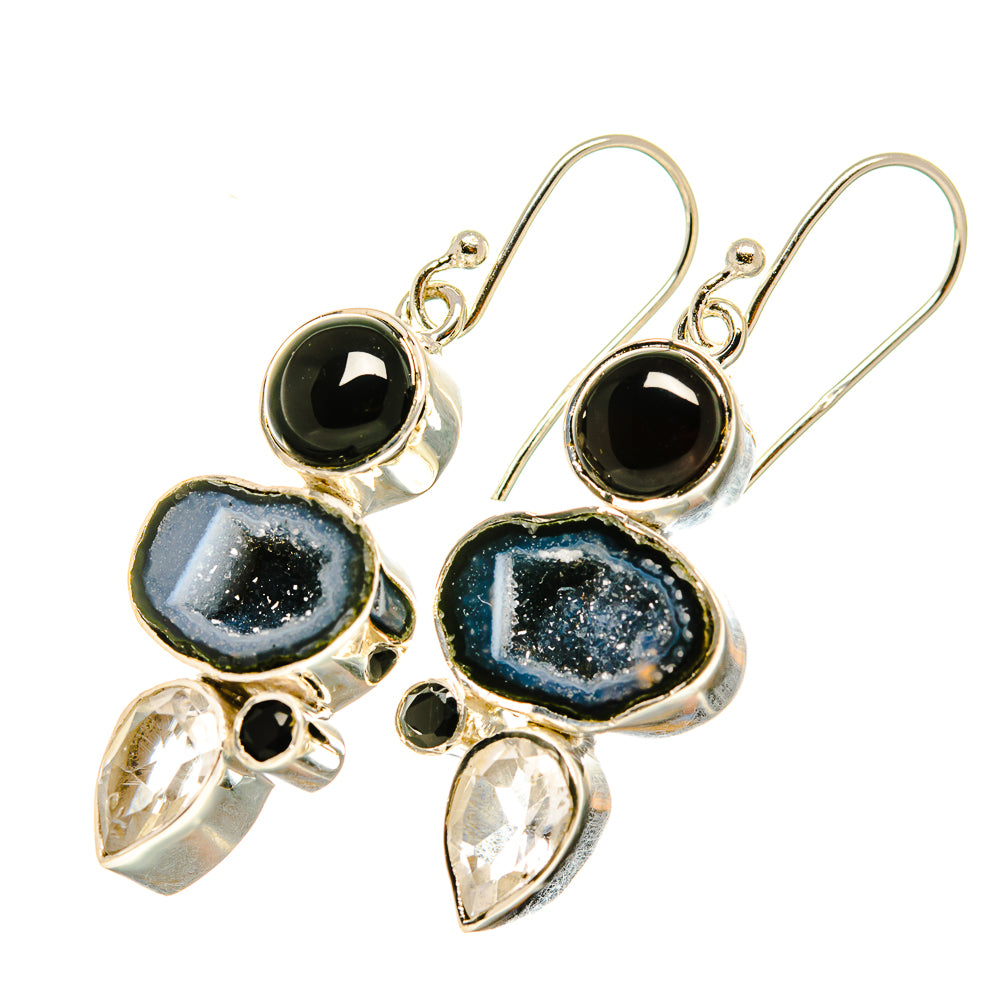 Coconut Geode Slice Earrings handcrafted by Anasilvercos - EARR418152