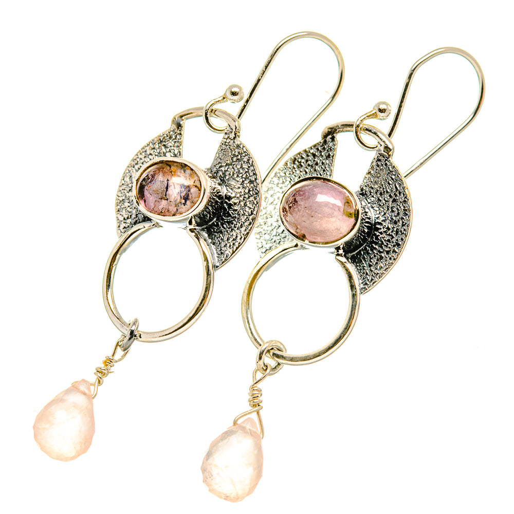 Rose Quartz Earrings handcrafted by Anasilvercos - EARR418160