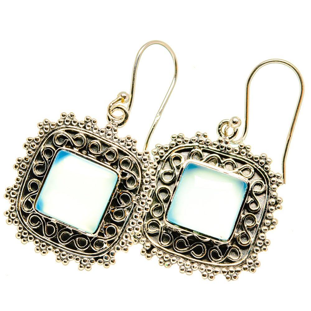 Aqua Chalcedony Earrings handcrafted by Anasilvercos - EARR418165