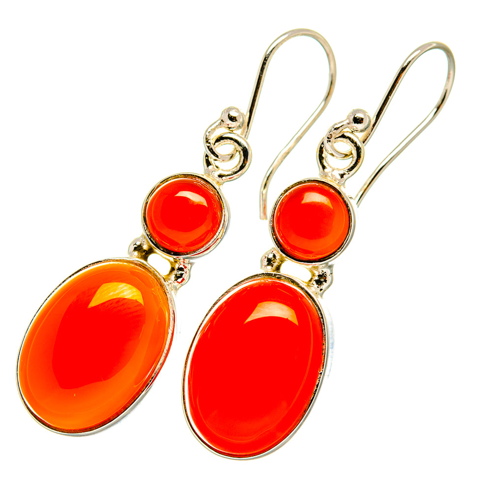 Carnelian Earrings handcrafted by Anasilvercos - EARR418166