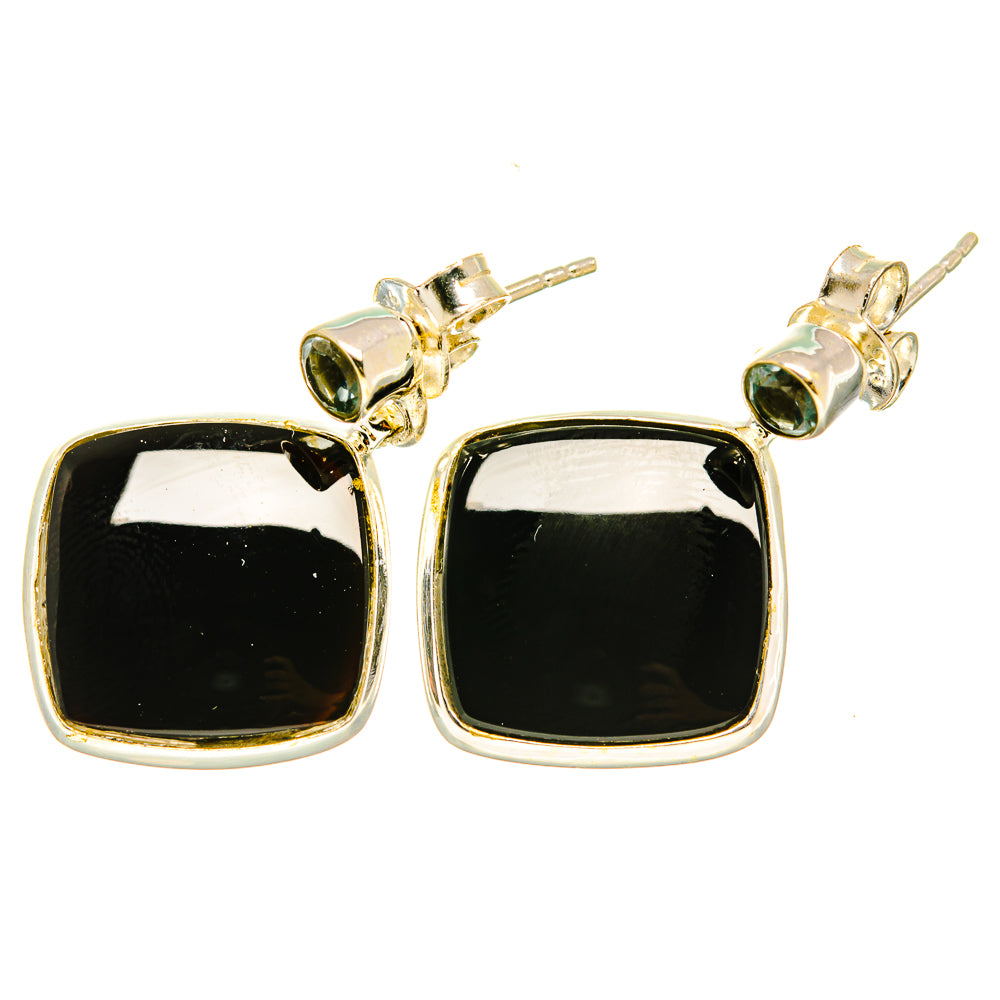 Black Onyx Earrings handcrafted by Anasilvercos - EARR418174