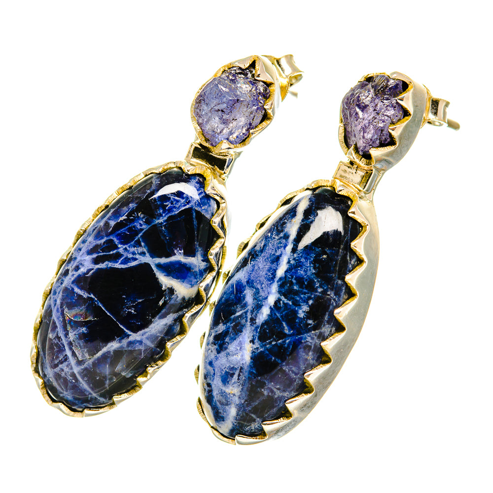Sodalite Earrings handcrafted by Anasilvercos - EARR418175