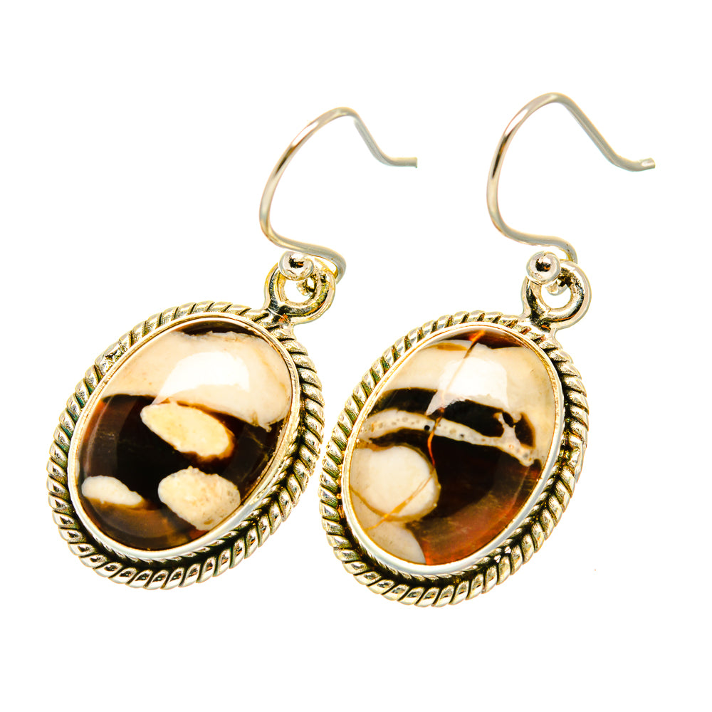 Peanut Wood Jasper Earrings handcrafted by Anasilvercos - EARR418179