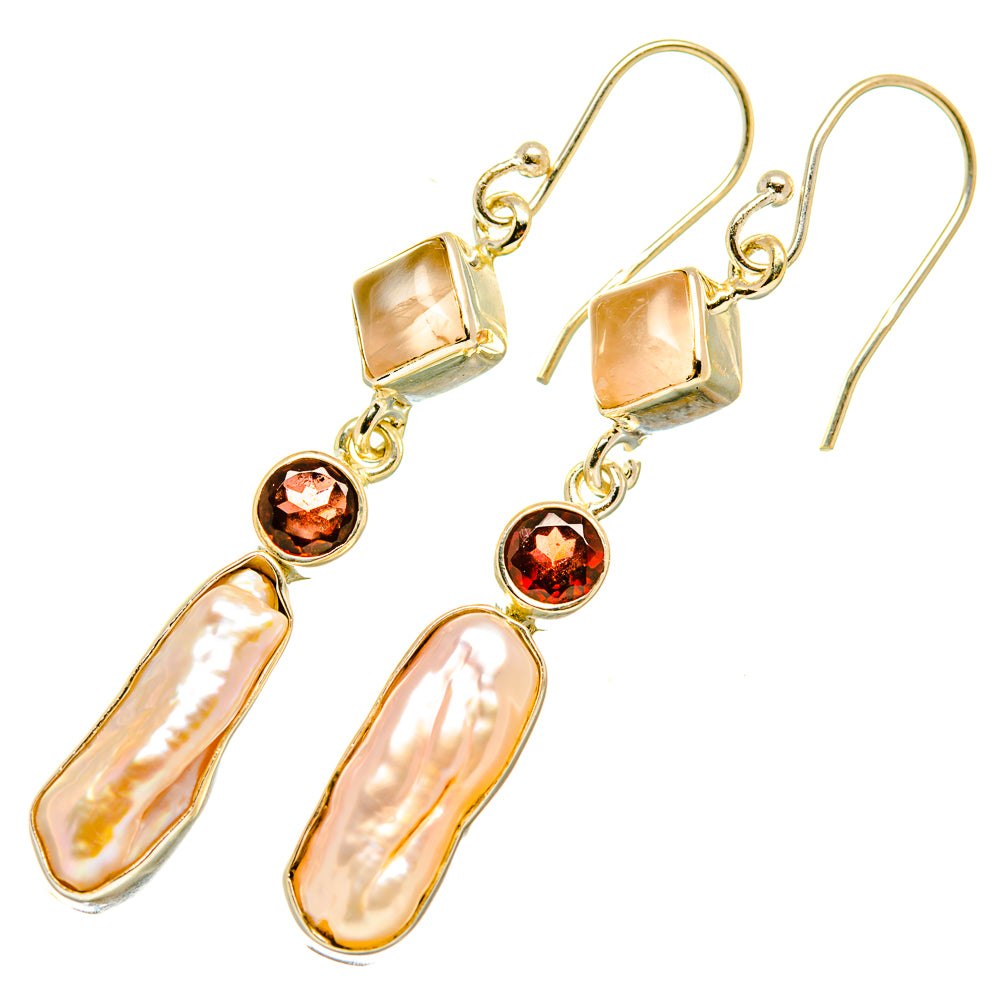 Mother Of Pearl Earrings handcrafted by Anasilvercos - EARR418182