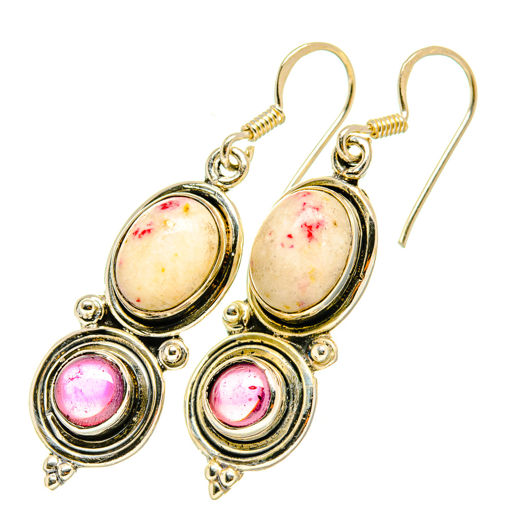 Rhodonite Earrings handcrafted by Anasilvercos - EARR418186