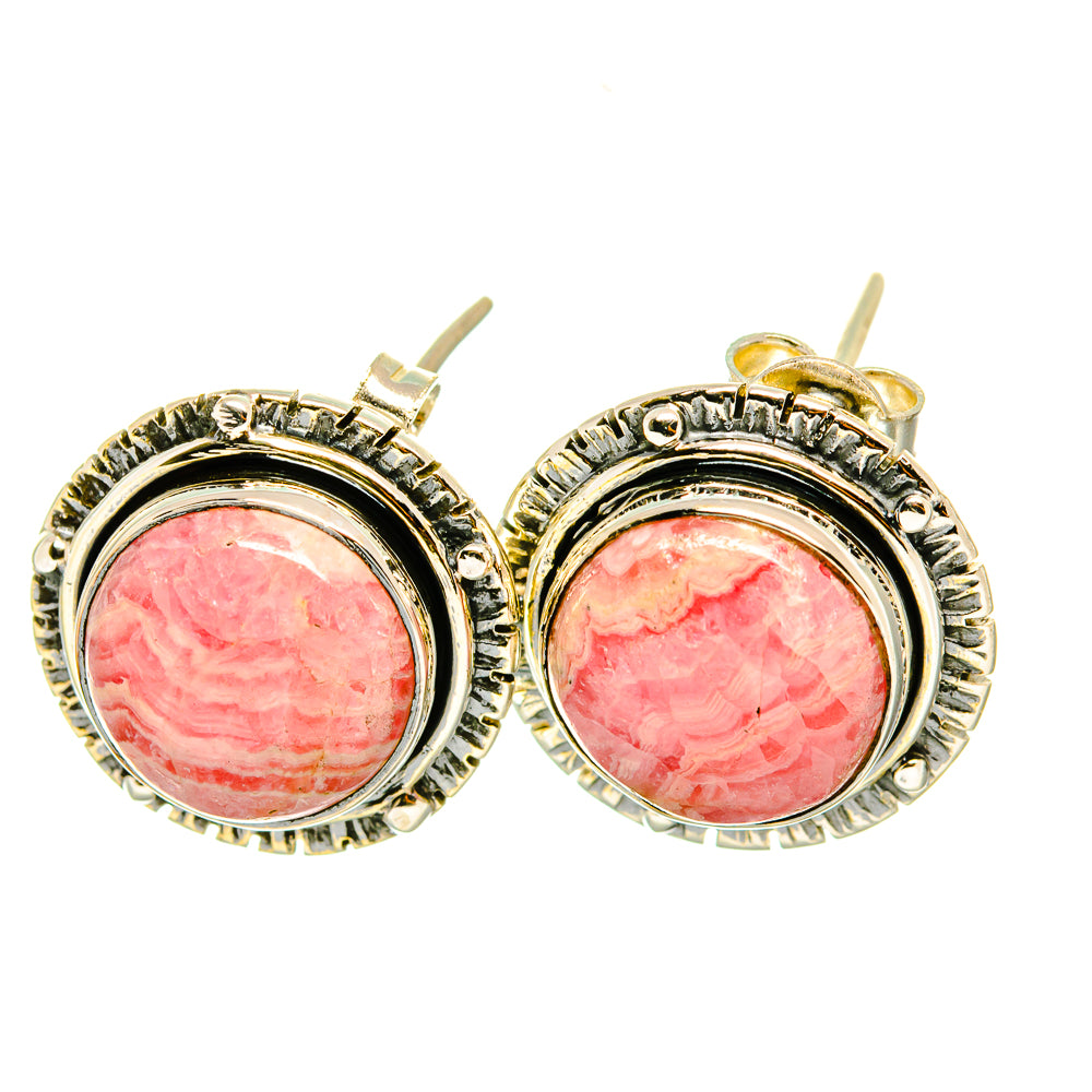 Rhodochrosite Earrings handcrafted by Anasilvercos - EARR418194