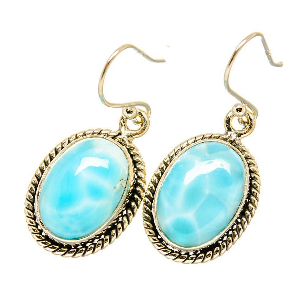 Larimar Earrings handcrafted by Anasilvercos - EARR418198
