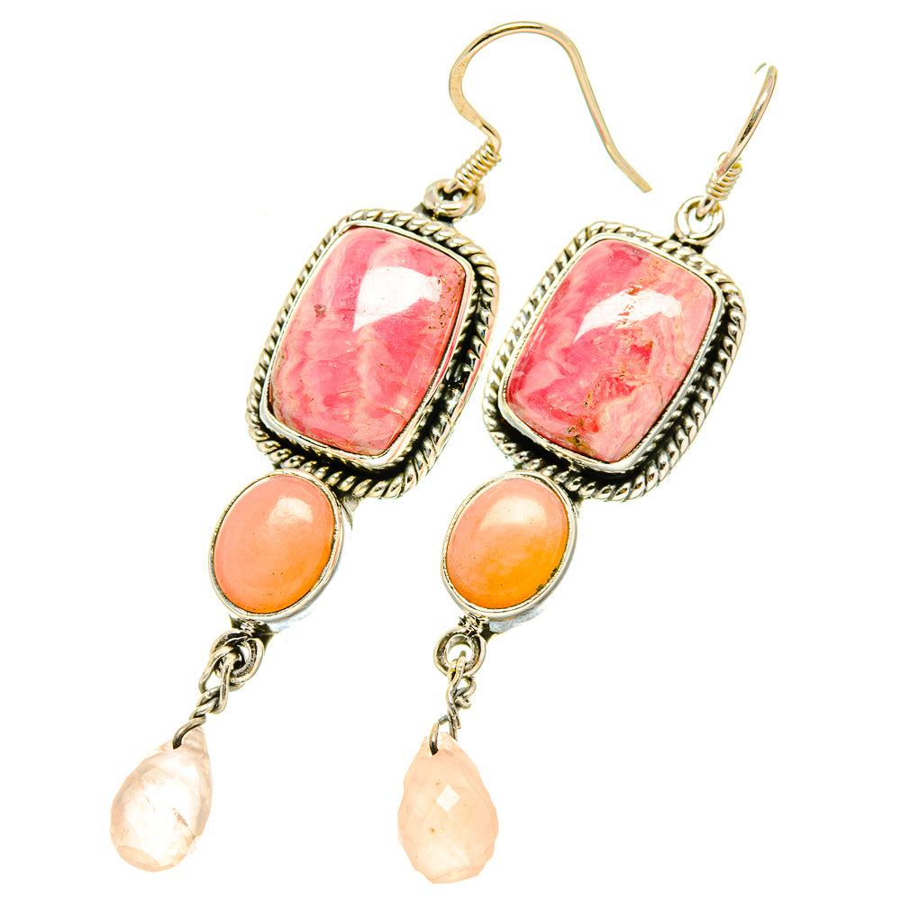 Rhodochrosite Earrings handcrafted by Anasilvercos - EARR418203