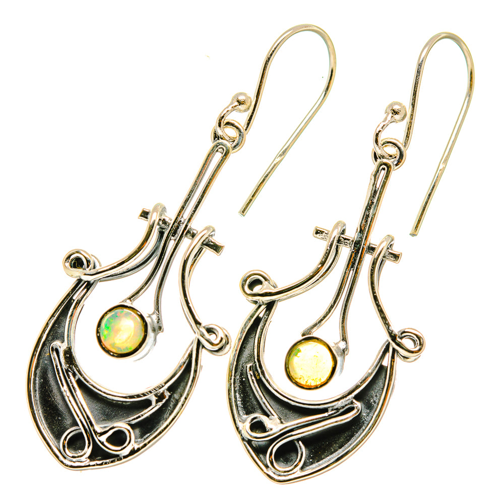Ethiopian Opal Earrings handcrafted by Anasilvercos - EARR418205