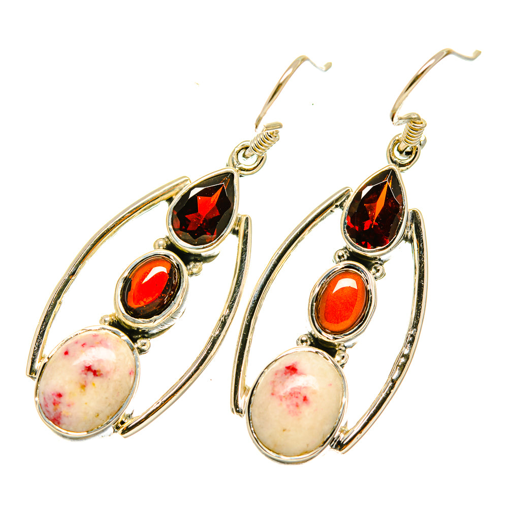 Thulite Earrings handcrafted by Anasilvercos - EARR418206