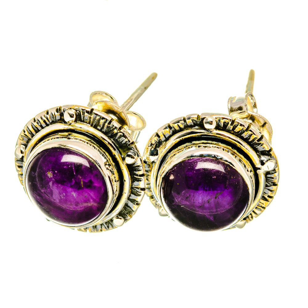 Amethyst Earrings handcrafted by Anasilvercos - EARR418207