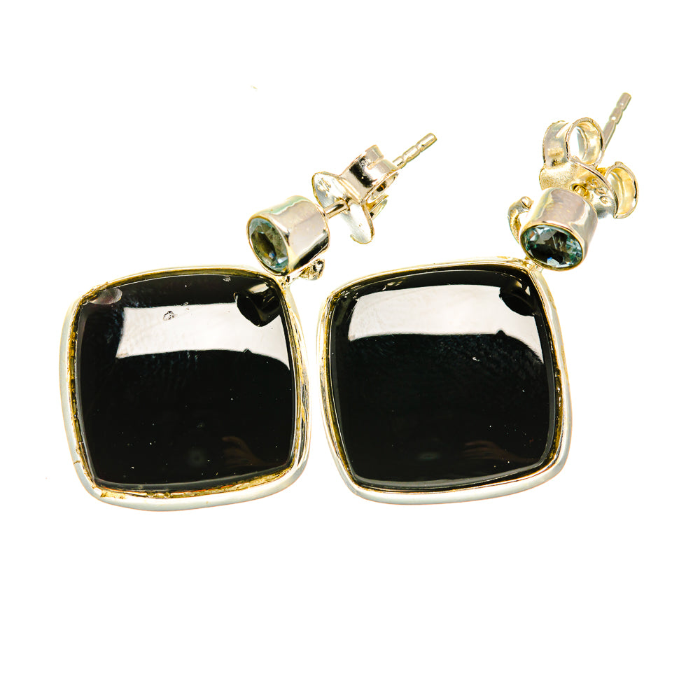 Black Onyx Earrings handcrafted by Anasilvercos - EARR418211