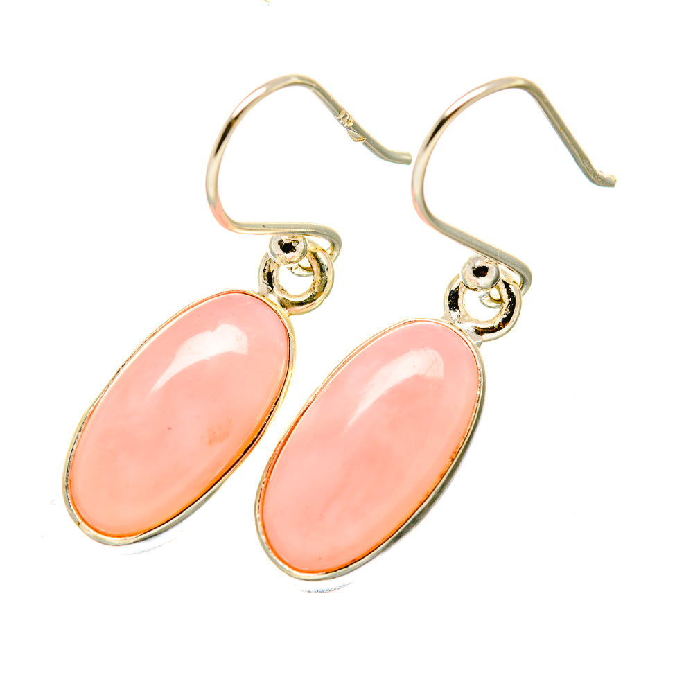 Pink Opal Earrings handcrafted by Anasilvercos - EARR418212