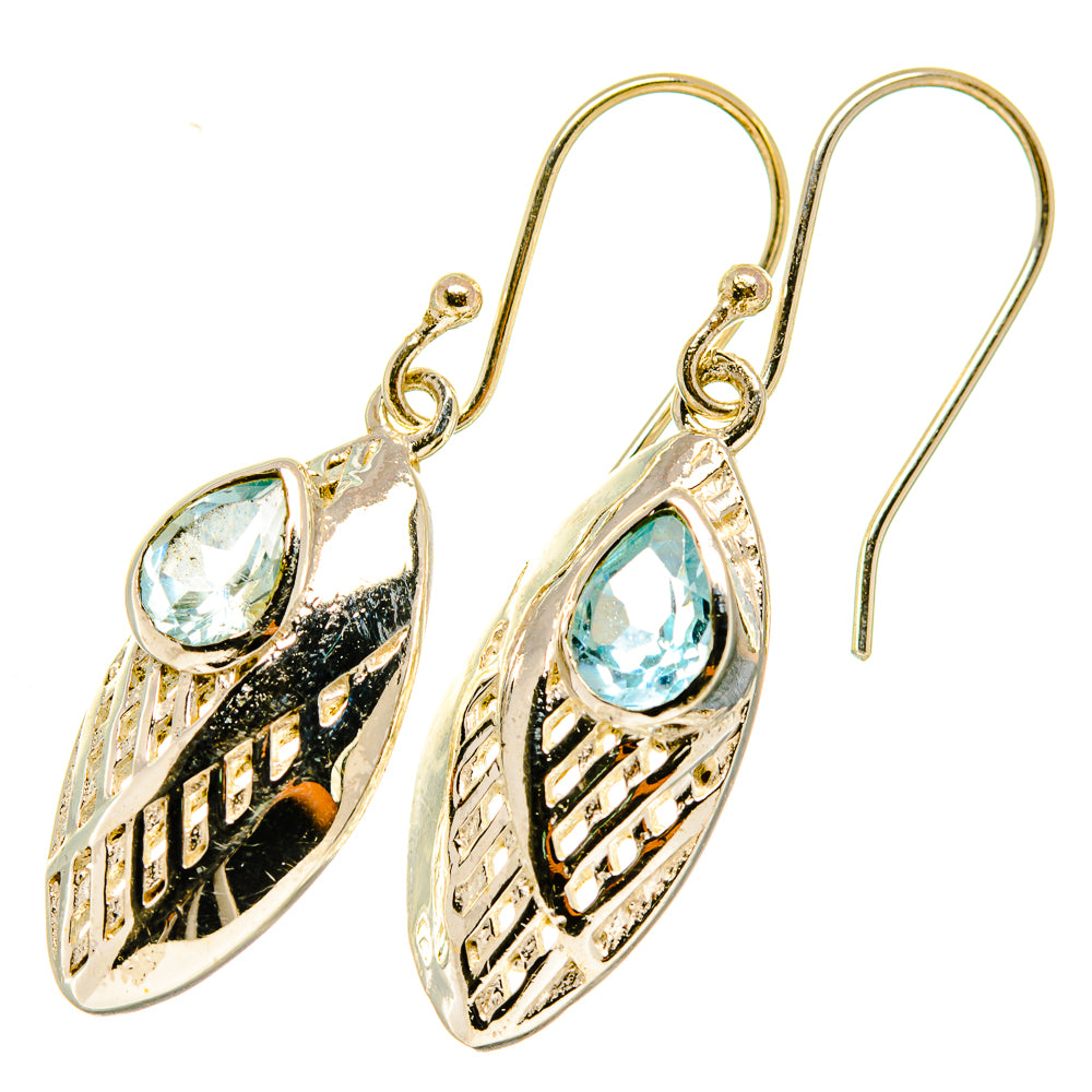 Blue Topaz Earrings handcrafted by Anasilvercos - EARR418235