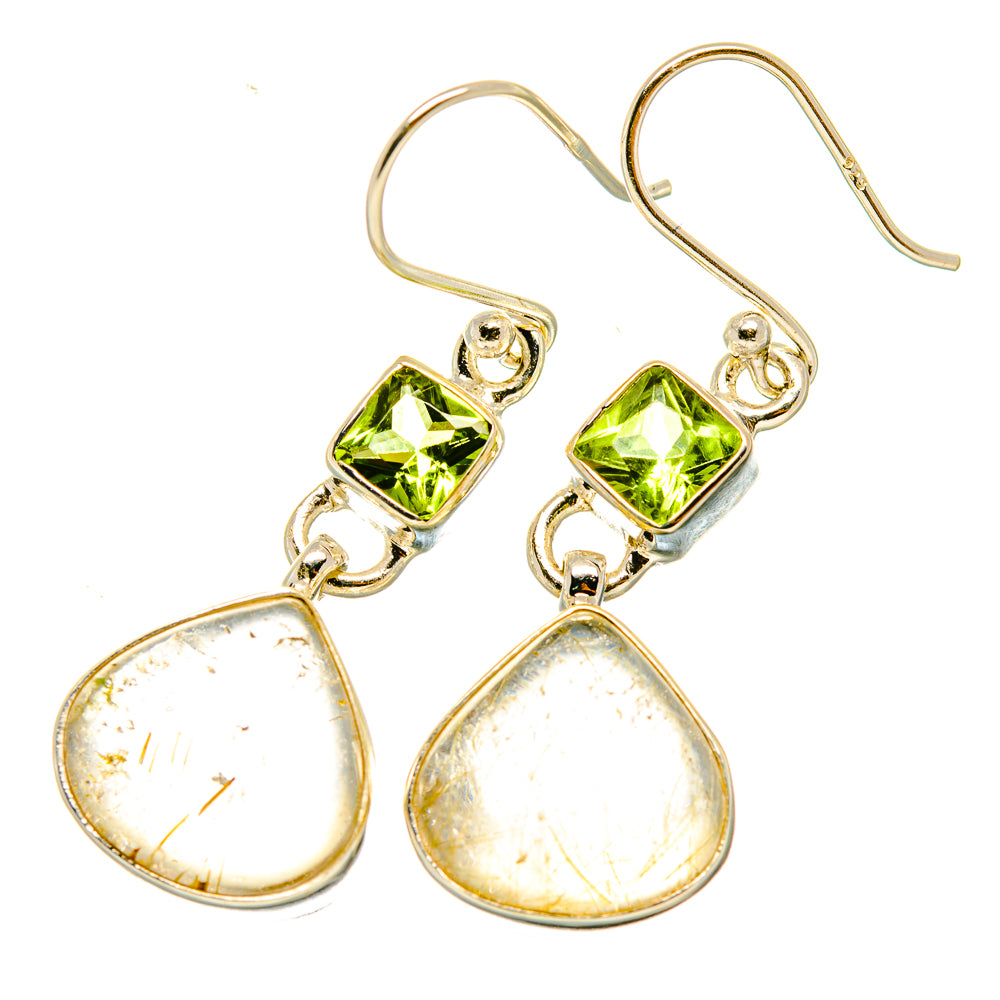 Rutilated Quartz Earrings handcrafted by Anasilvercos - EARR418244