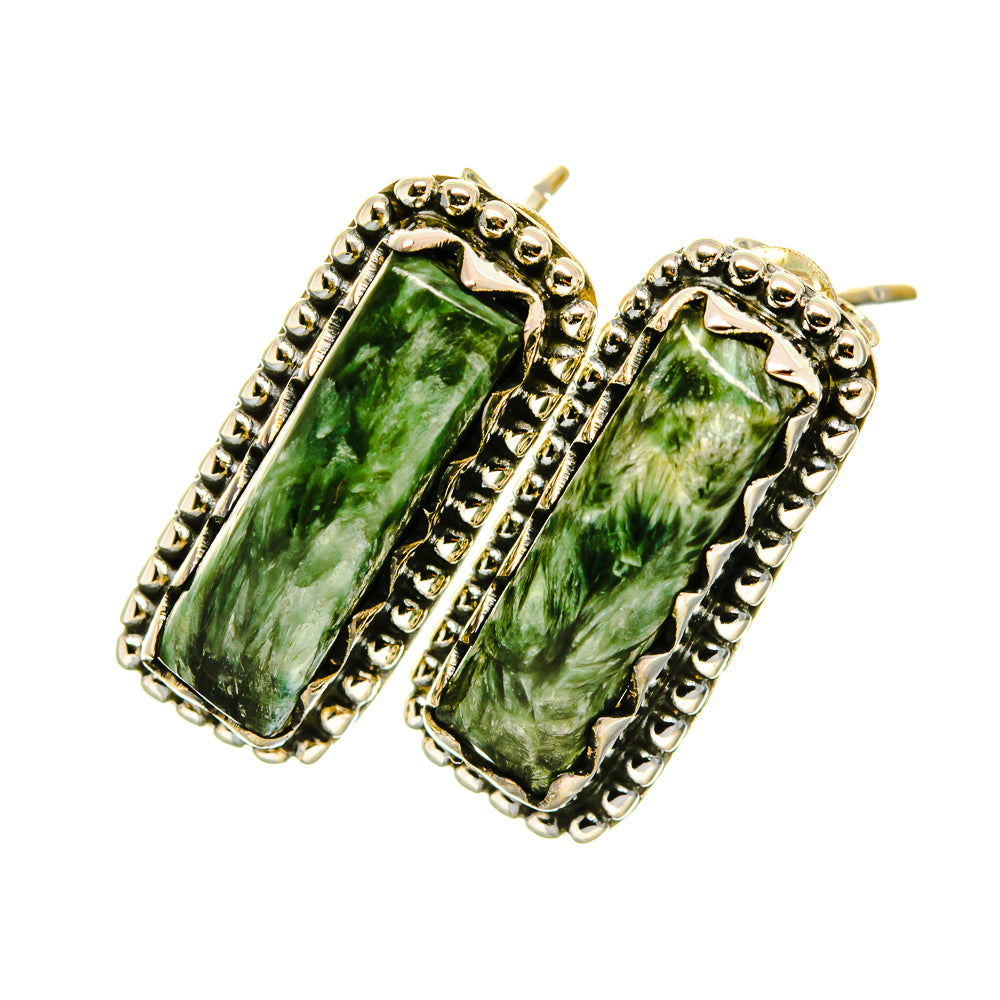 Seraphinite Earrings handcrafted by Anasilvercos - EARR418248