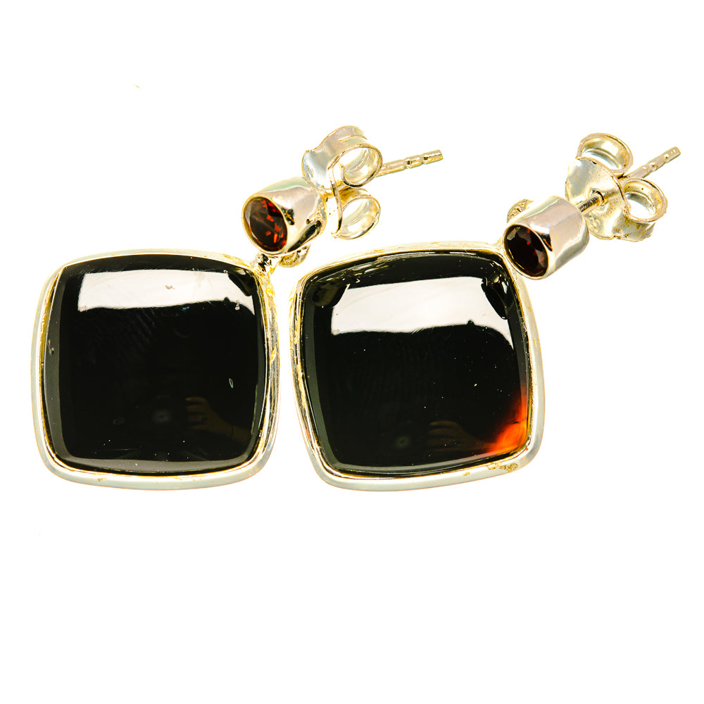 Black Onyx Earrings handcrafted by Anasilvercos - EARR418260