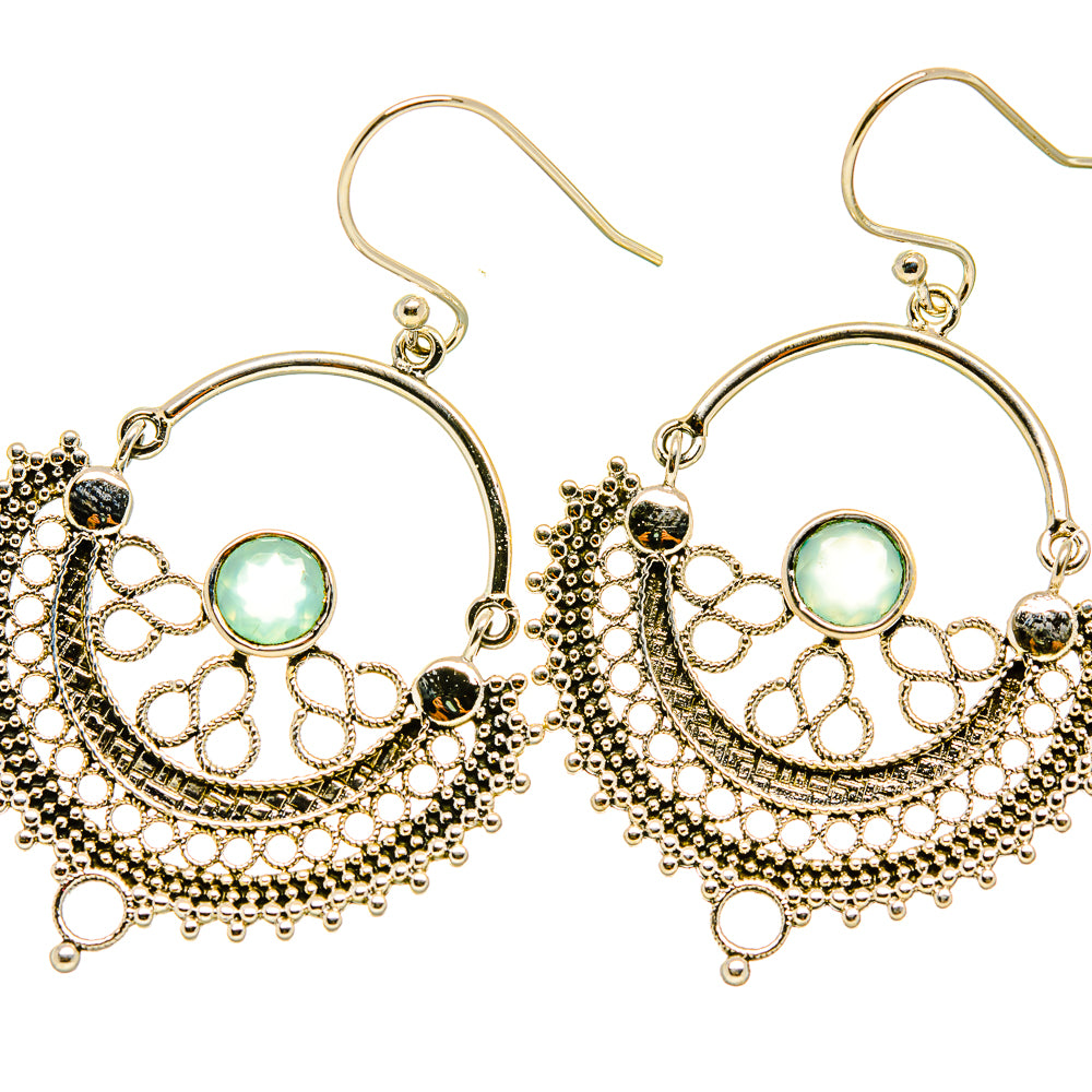 Aqua Chalcedony Earrings handcrafted by Anasilvercos - EARR418285