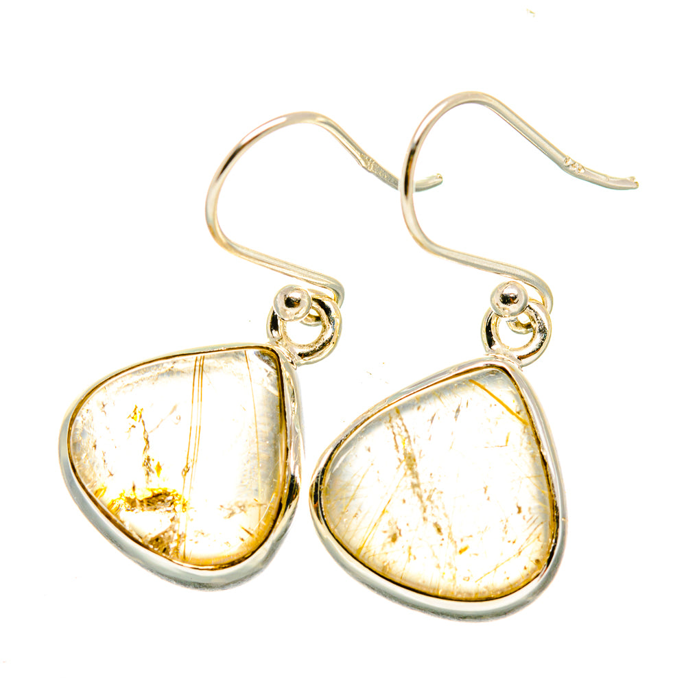Rutilated Quartz Earrings handcrafted by Anasilvercos - EARR418291