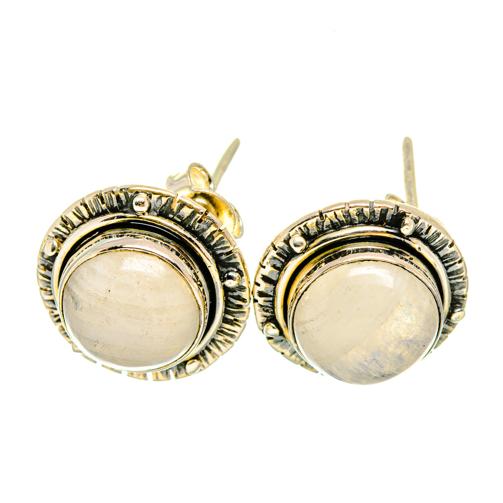 Rainbow Moonstone Earrings handcrafted by Anasilvercos - EARR418298