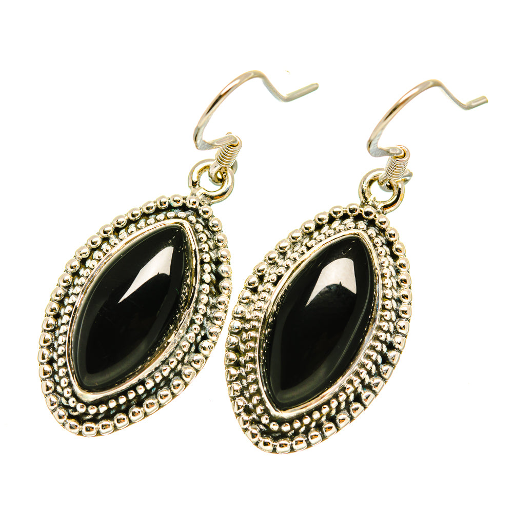 Black Onyx Earrings handcrafted by Anasilvercos - EARR418299