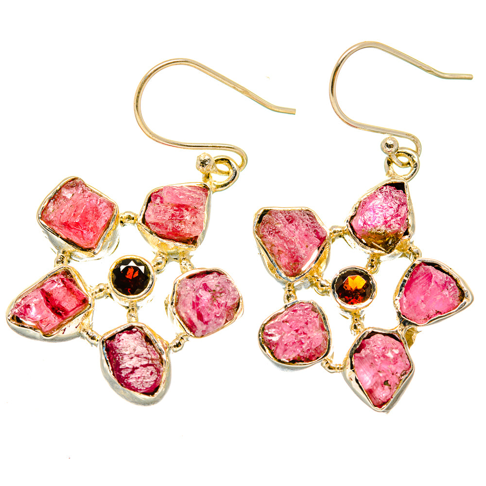 Pink Tourmaline Earrings handcrafted by Anasilvercos - EARR418303