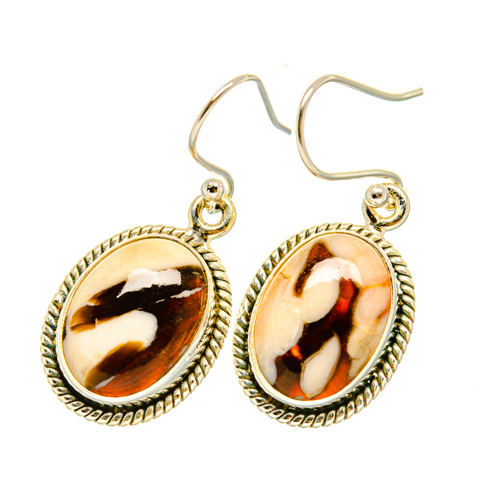 Peanut Wood Jasper Earrings handcrafted by Anasilvercos - EARR418305