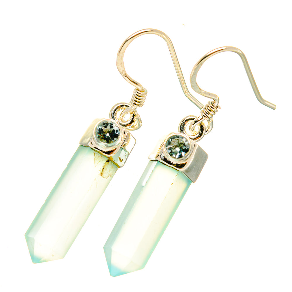 Aqua Chalcedony Earrings handcrafted by Anasilvercos - EARR418308