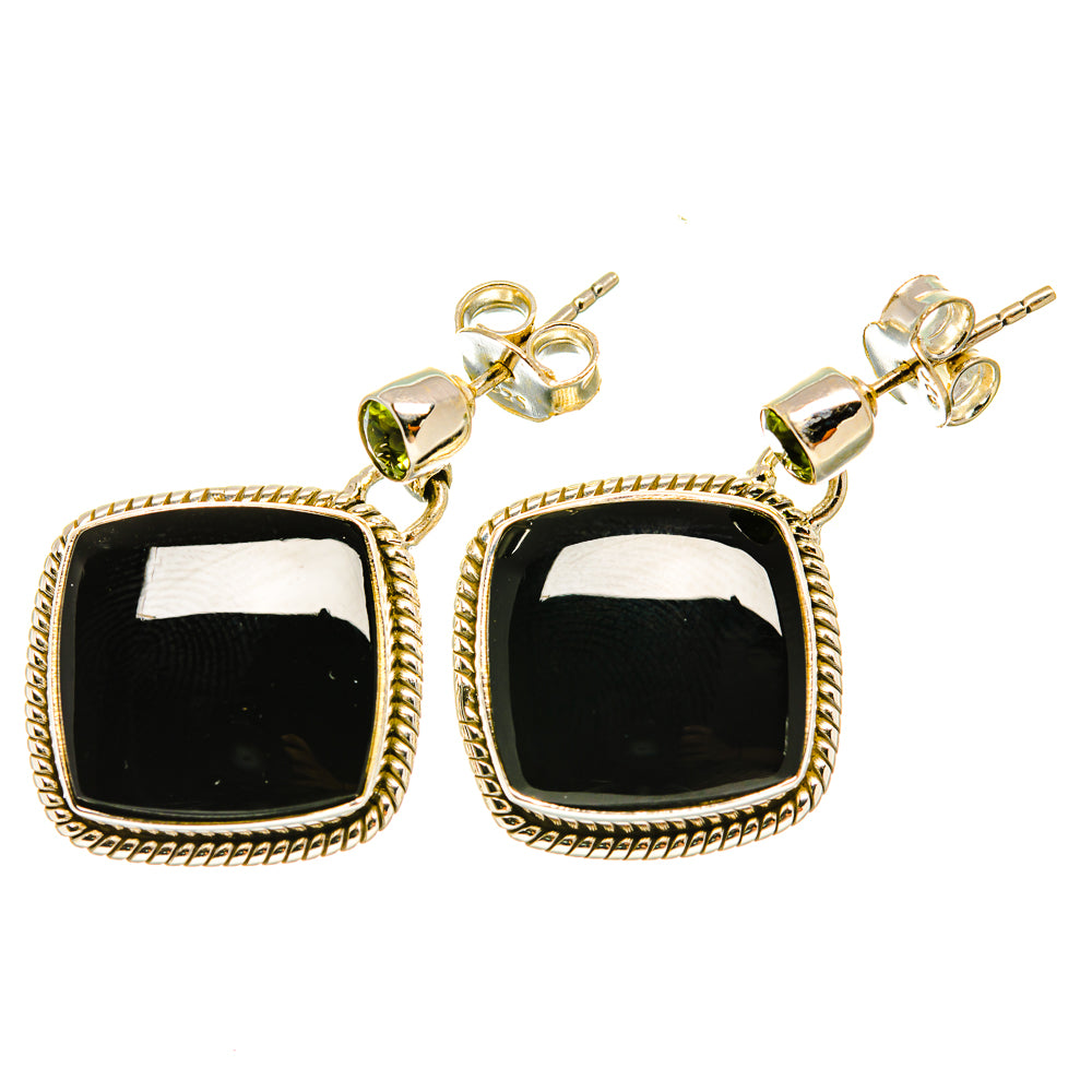 Black Onyx Earrings handcrafted by Anasilvercos - EARR418310