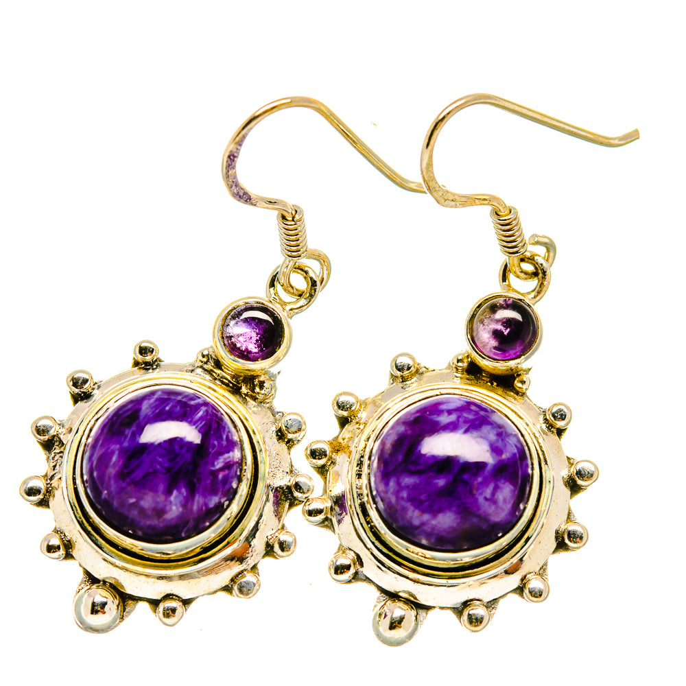 Charoite Earrings handcrafted by Anasilvercos - EARR418325