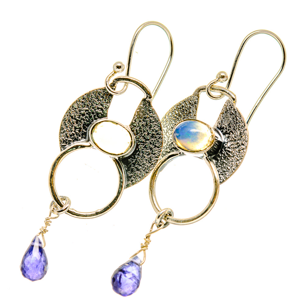 Natural Ethiopian Opal Earrings handcrafted by Anasilvercos - EARR418326