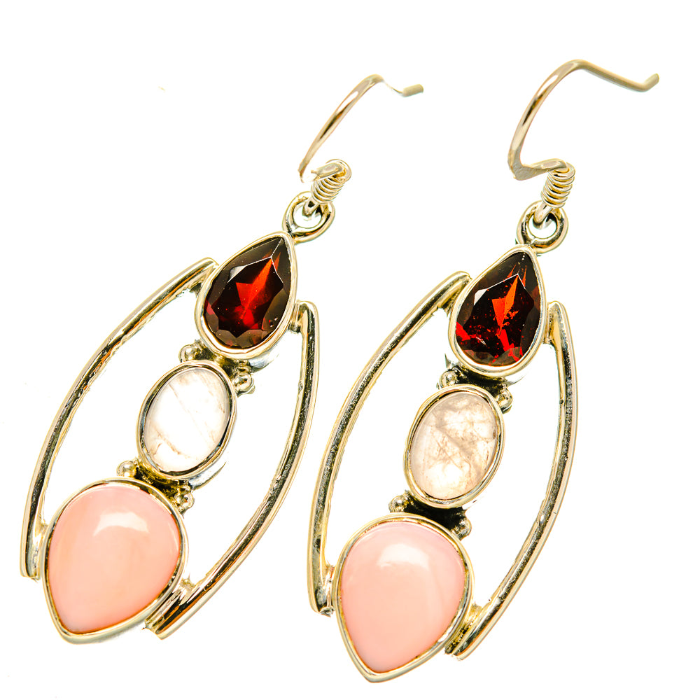 Pink Opal Earrings handcrafted by Anasilvercos - EARR418342
